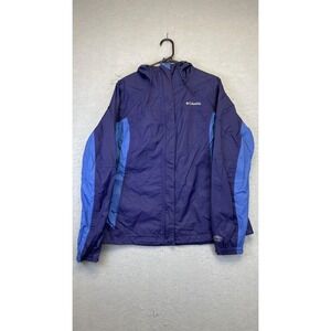 Columbia Jacket Mens XL Purple Blue Omni-Tech Waterproof‎ Seam Sealed Hooded